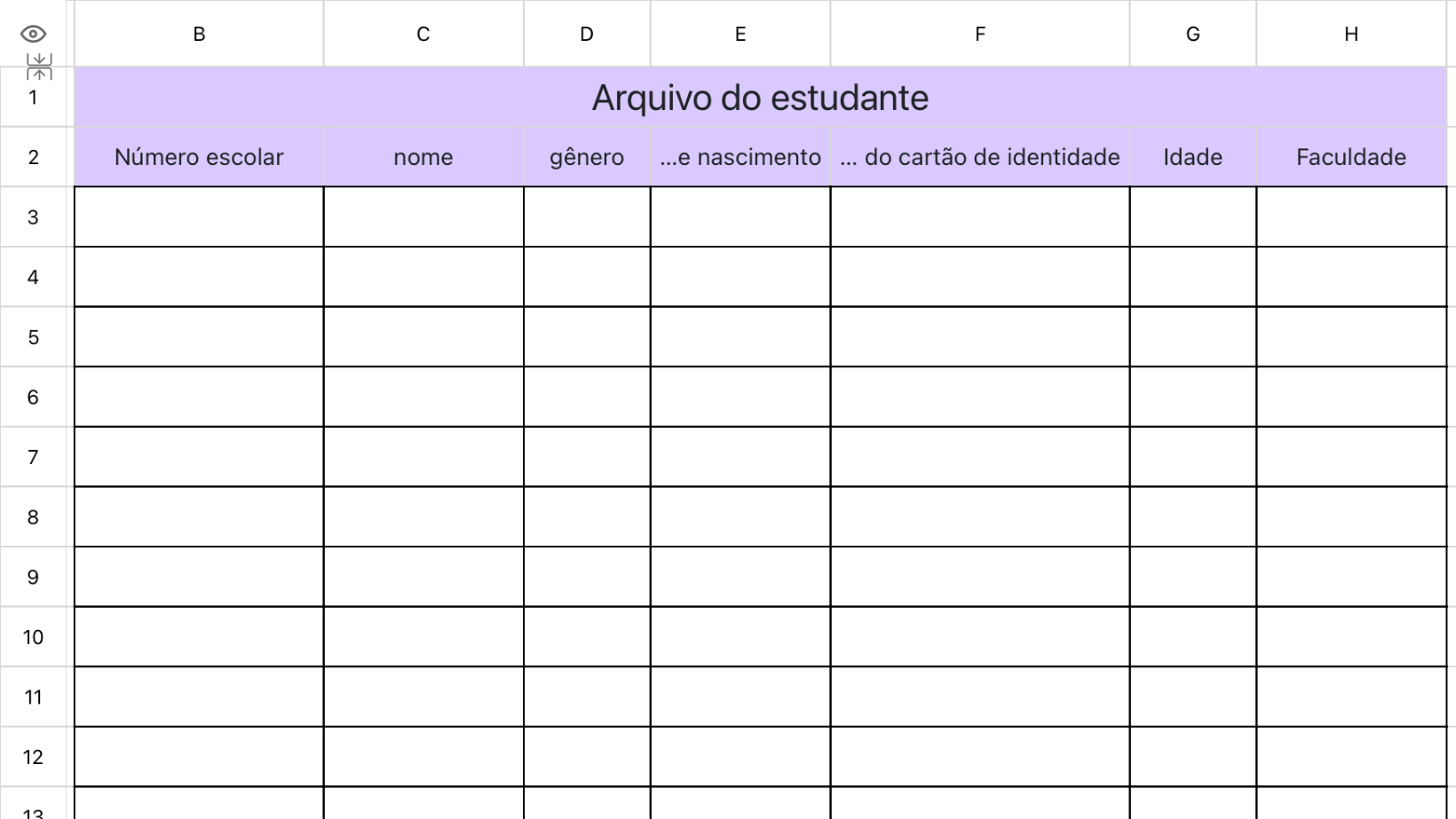 Arquivo do estudante